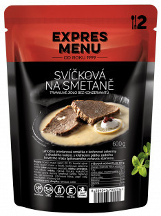 Jídlo trvanlivé-svíčková na smetaně - 2 porce - 600g