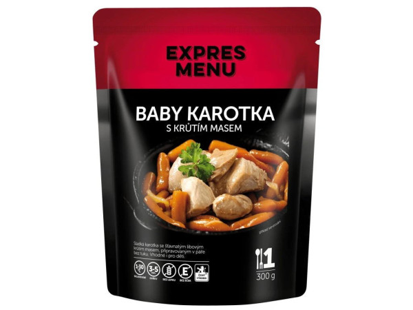 Expres Menu Baby karotka s krůtím masem - 1 porce - 300g