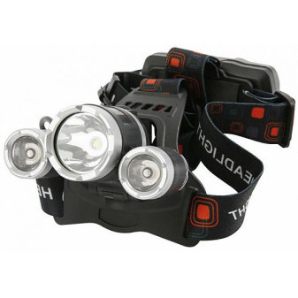 Svítilna čelovka Headlight H931, T6+2 XPE 300lm, 1200mAh, USB nabíjení, dosah 200m