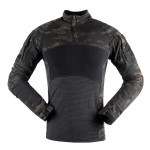 Triko maskáčové taktické, dlouhý rukáv, multicam black, L, Smilodon