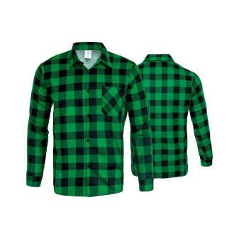 Košile flanelová - zelená L