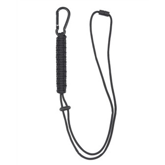 Šňůra PARACORD s karabinou ČERNÝ - 57cm