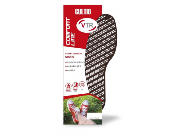 Vložky do bot s aktivním stříbrem antibakteriální - hnědé 41