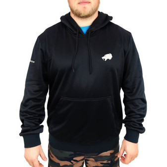 Mikina černá s kapucí SMILODON polyester, S
