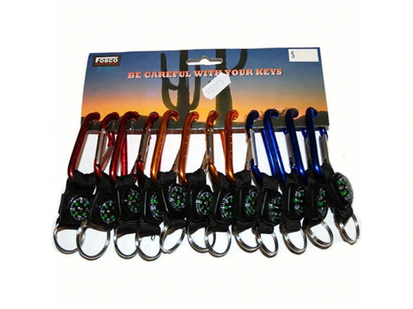 Karabina s kompasem kovová - černá