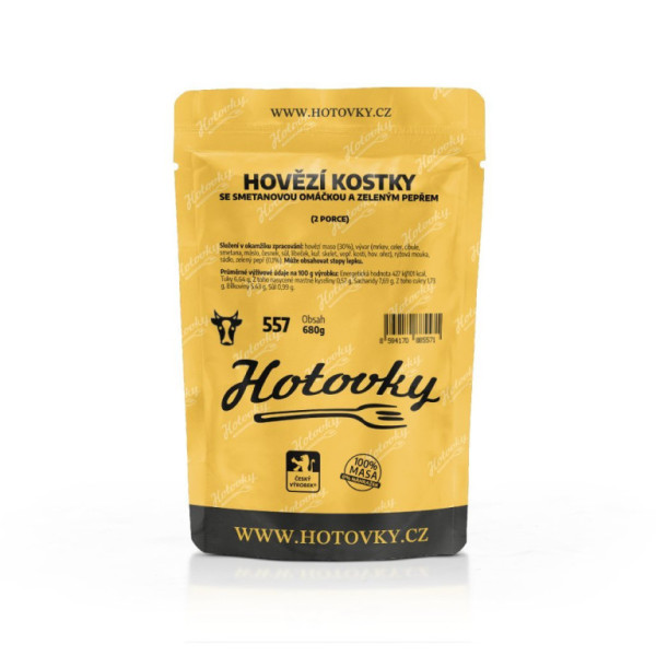 Hotovky Hovězí kostky se smetanovou omáčkou - 2 porce - 680 g