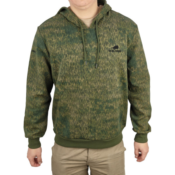 Mikina s kapucí maskáčová jehličí, Smilodon, L