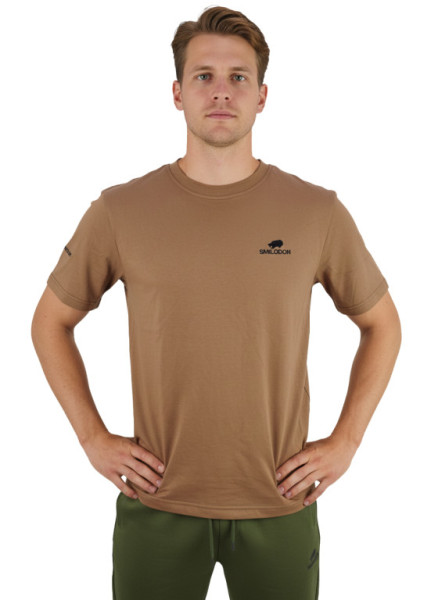 Tričko hnědé, 100% bavlna, Smilodon, XXL