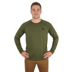 Tričko olivové, dlouhý rukáv, 100% bavlna, Smilodon, XXL