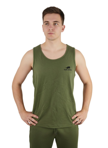 Tílko olivové, 100% bavlna, Smilodon, XXL