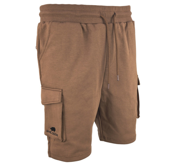 Kraťasy teplákové hnědé, Smilodon, XL