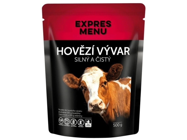 Expres Hovězí vývar - silný a čistý - 2 porce - 500g