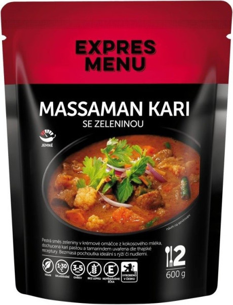 Expres Menu Massaman kari se zeleninou - 2 porce - 600g