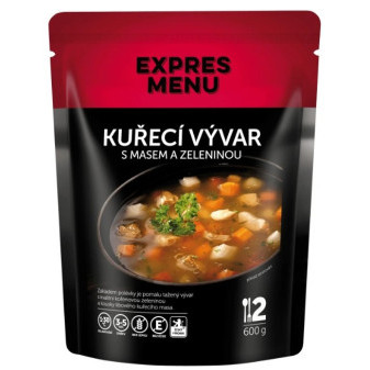 Expres Menu Kuřecí vývar s masem a zeleninou - 2 porce 600g