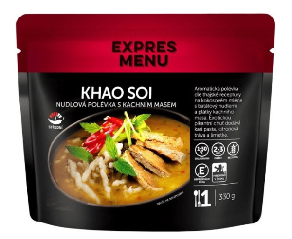 Expres Menu Khao Soi - Thajská nudlová polévka s kachním masem - 1 porce 330g