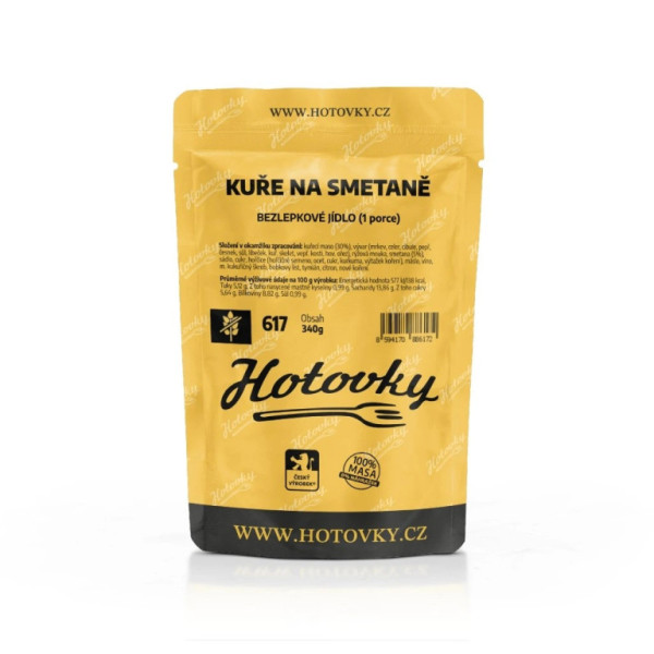 Hotovky Bezlepkové - Kuře na smetaně - 1 porce - 340 g