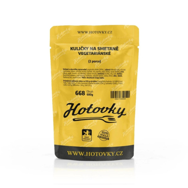 Hotovky Vegetariánské - Kuličky na smetaně - 2 porce - 680 g